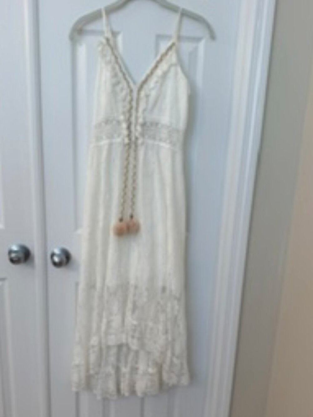 CUPSHE Ivory Lace Boho Maxi Dress Size Small